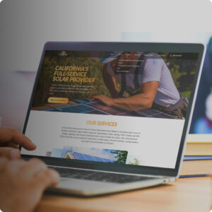Custom website design for Cyberdyne Solar by Tidal Ryse Designs, showcasing responsive and user-friendly layout.
