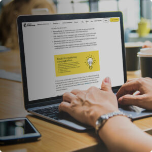 Blog Graphics on a SEO-optimized website design Mailchimp