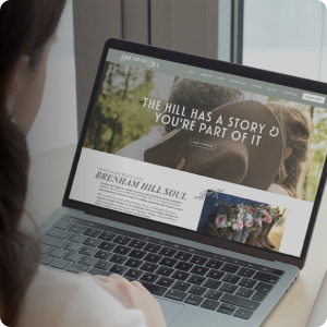 Custom-built, responsive website design for a new event businness, Brenham Hill.