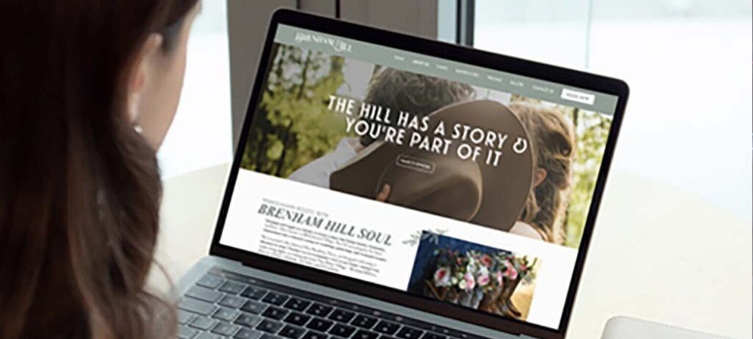 Custom-built, responsive website design for a new event businness, Brenham Hill.